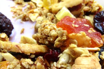 Healthy Granola with fruit and nuts