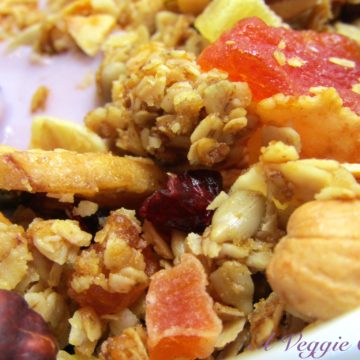 Healthy Granola with fruit and nuts