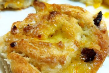 Vegan cranberry scones with orange butter