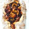 Necterine blueberry galette pastry with blueberries and nectarines